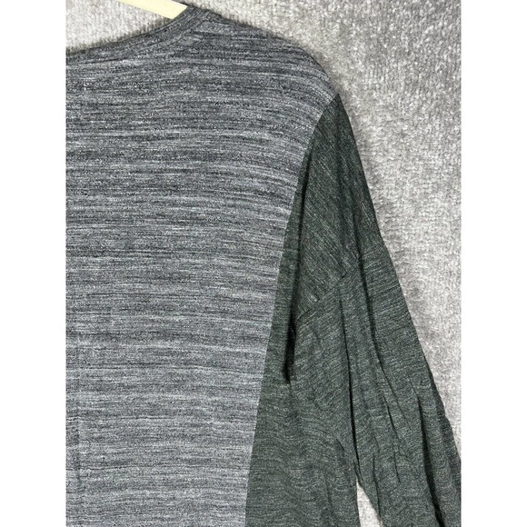 Madewell All Around Tee Shirt Top Colorblock Womens Medium Gray Green V-Neck - Picture 10 of 15